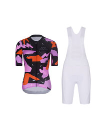 RIVANELLE Kurzarm Radtrikot und Shorts - BIKE´S GOOD - Weiß/mehrfarbig/Schwarz